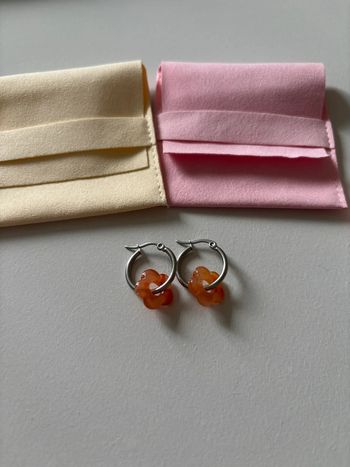 Créole pendentif fleur
