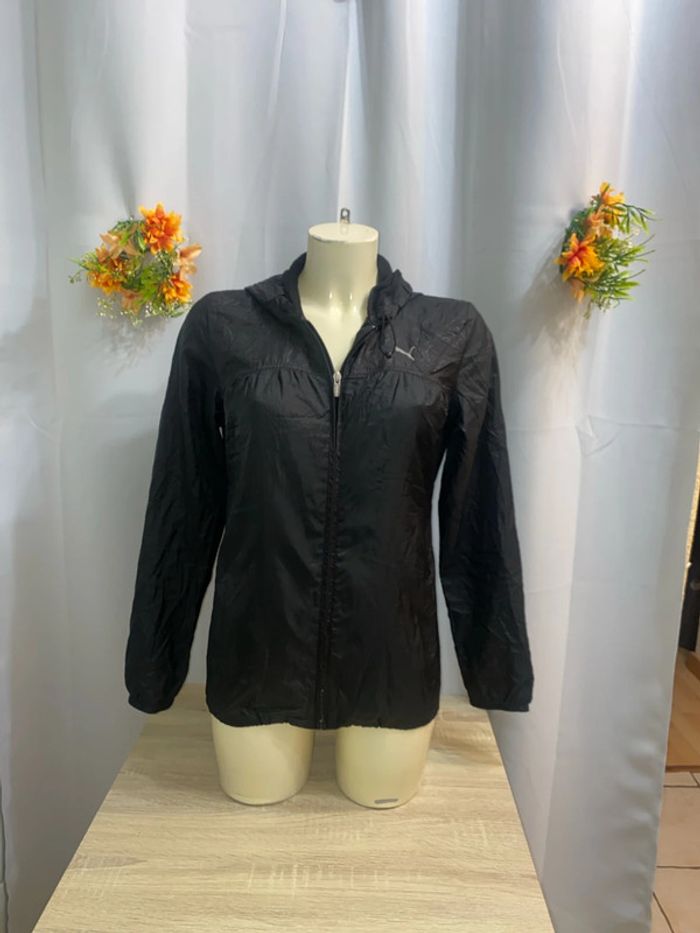 Veste coupe vent imperméable noire Puma taille 38 - n26m