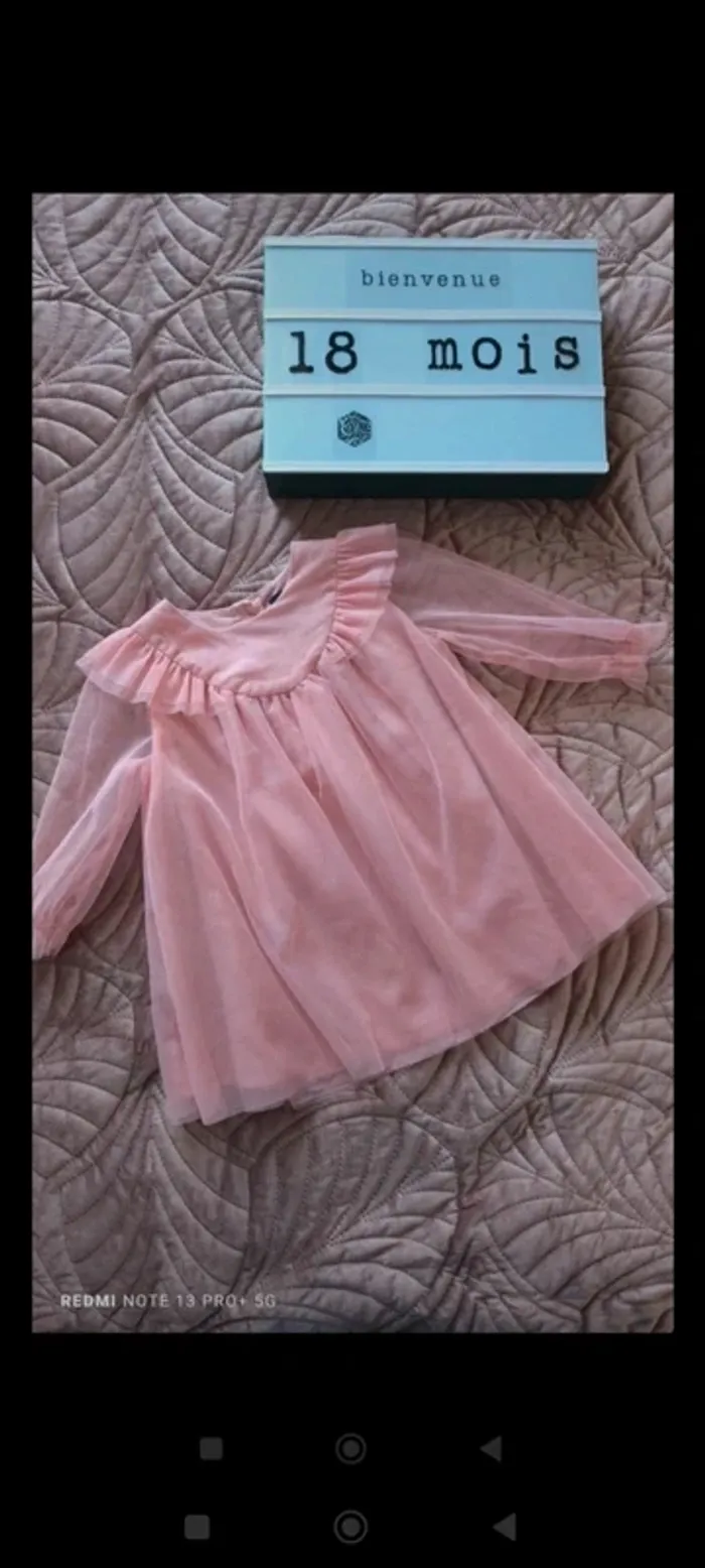 Robe paillettes sergent major 18 mois 80 cm