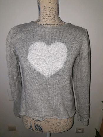 Pull gris Okaidi 14 ans