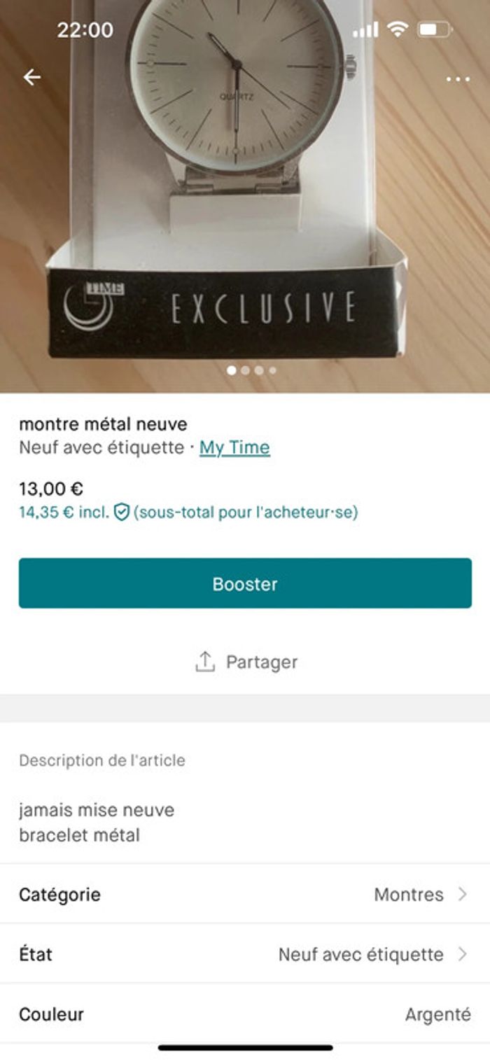 Montre en métal - photo numéro 4