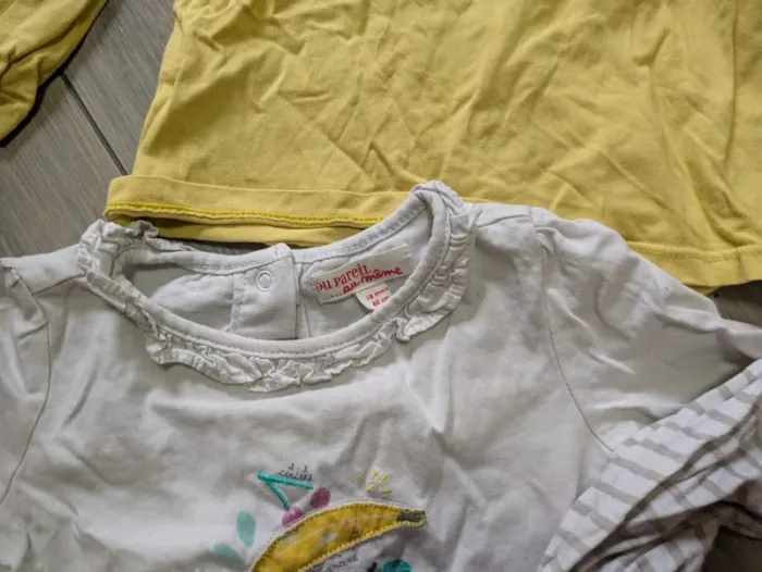 Lot 4 t-shirts manches longues 18 mois dpam catimini obaidi sucre d'orge - photo numéro 5