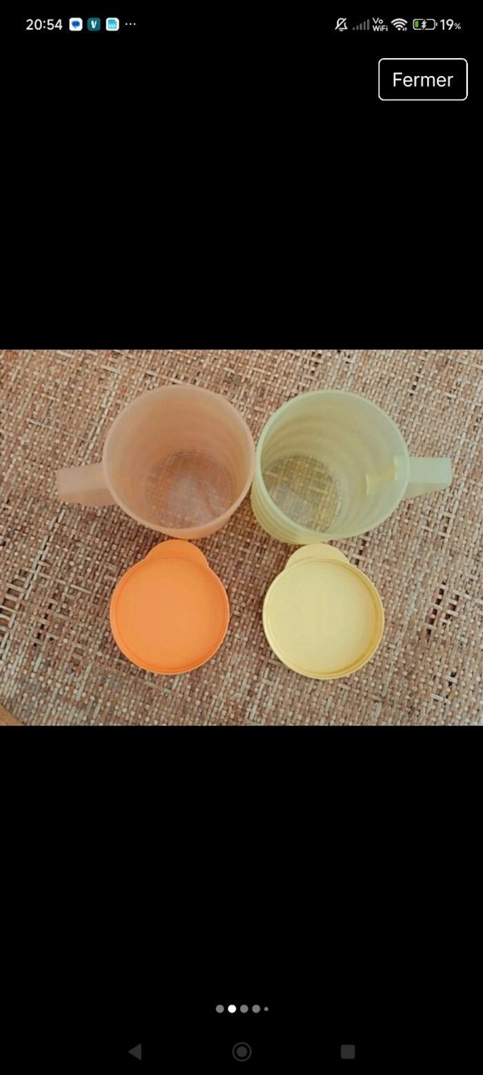 Mugs Tupperware x2 neuves avec couvercles - photo numéro 2