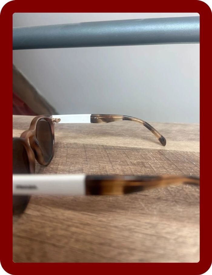 Lunette de soleil Prada grand verre année 2000 blanche et marron - photo numéro 4