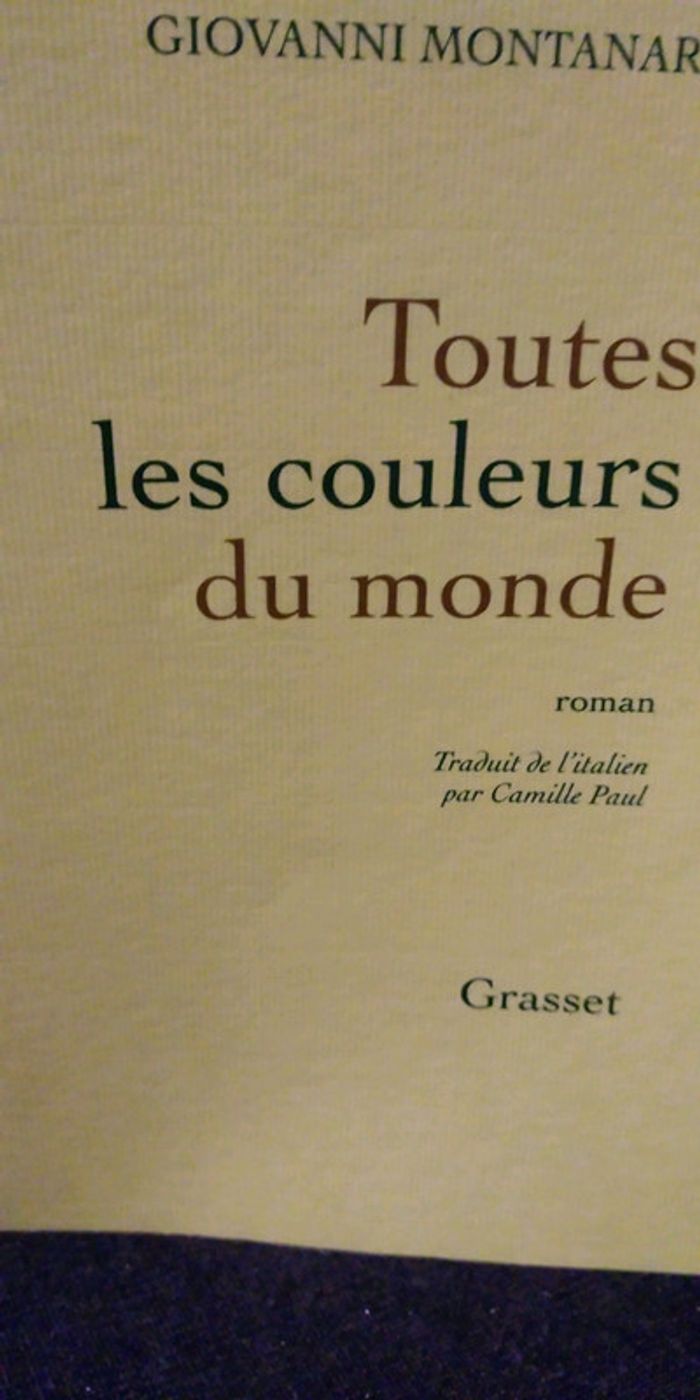 Toutes les couleurs du monde livre relié