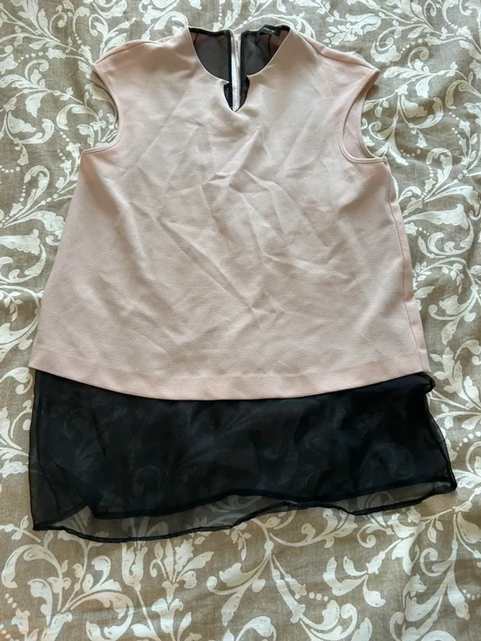 Blouse cop copine rose noir taille 38