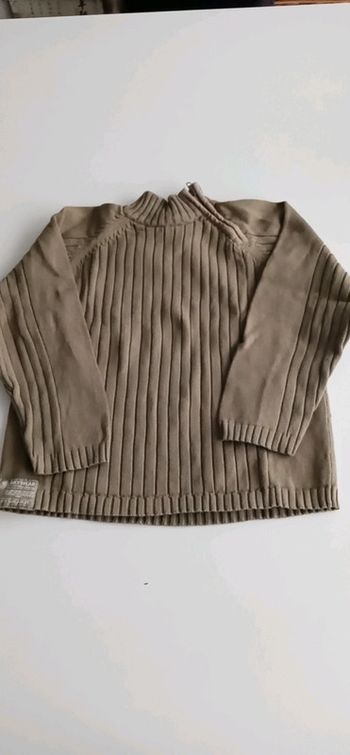 Pull col Cheminé Kiabi Kids kaki T 8 ans
