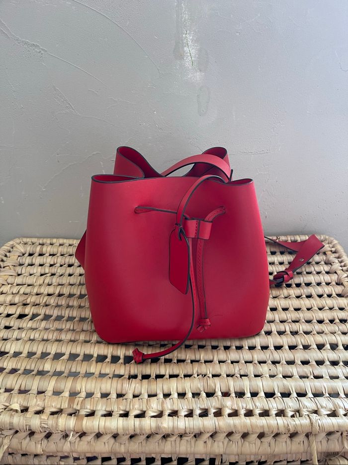 Sac sceau en similicuir rouge - Jennyfer