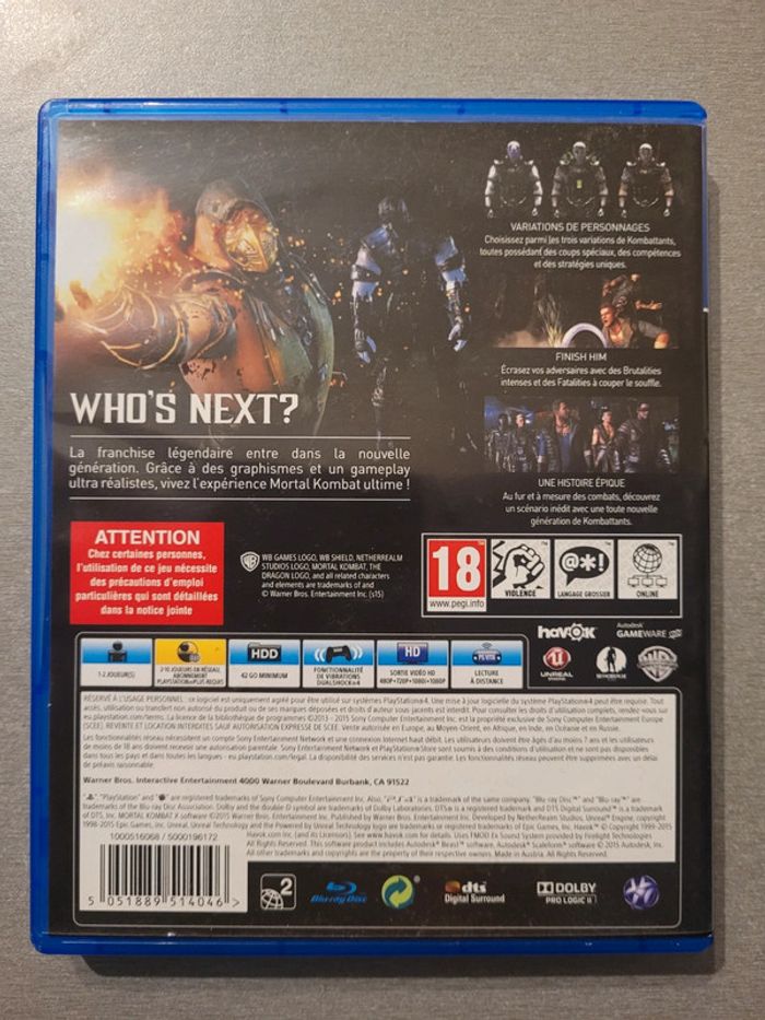 Jeux vidéo PS4 mortal kombat X - photo numéro 2