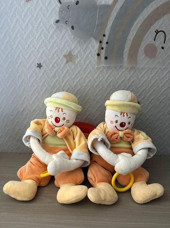 et doudous clowns Sucre d'Orge musical/hochet