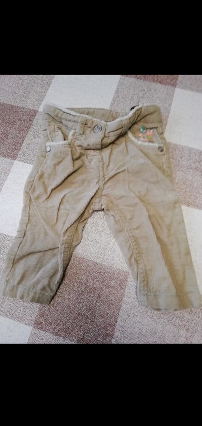 Pantalon épais beige Tex 6 mois