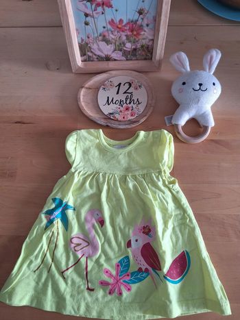 T-shirt manches courtes pour fille taille 12mois marque baby très bon état