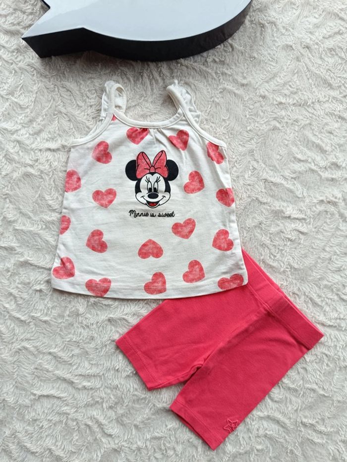 Ensemble (débardeur+short) Fille 3 mois Minnie Disney Baby Orchestra - photo numéro 2