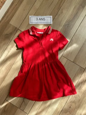 Robe polo rouge Monoprix 3 ans