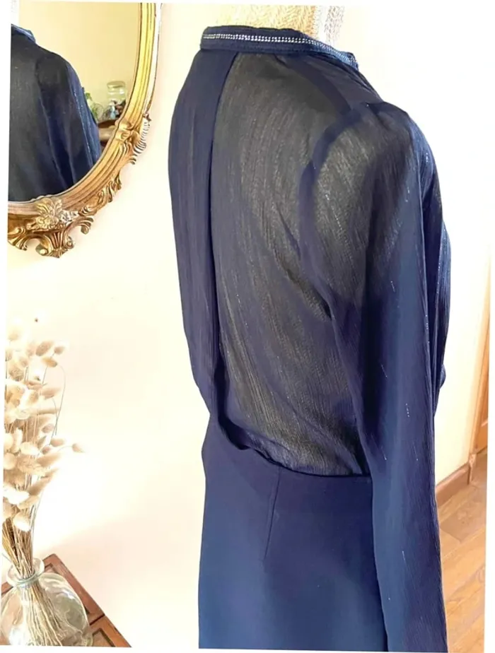 Sublime blouse chemise manche longue noir fluide Zara taille XS - photo numéro 6