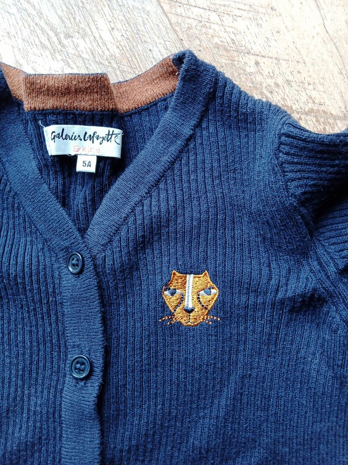 Gilet bleu garçon/fille 5 ans – Galeries Lafayette - photo numéro 2
