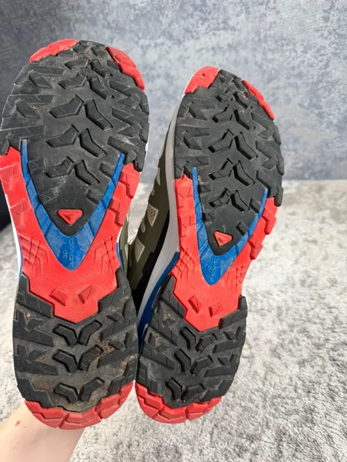 Salomon XA Pro 3D V9 - Beige & Multicolor - Blue & Yellow & Red - photo numéro 9