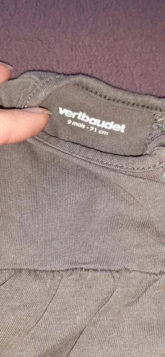 T-shirt bebe fille 9 mois manche longue - photo numéro 2