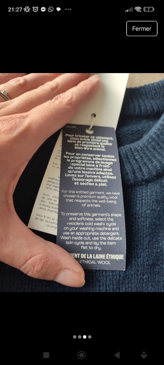 Pull marinière petit bateau laine - photo numéro 3