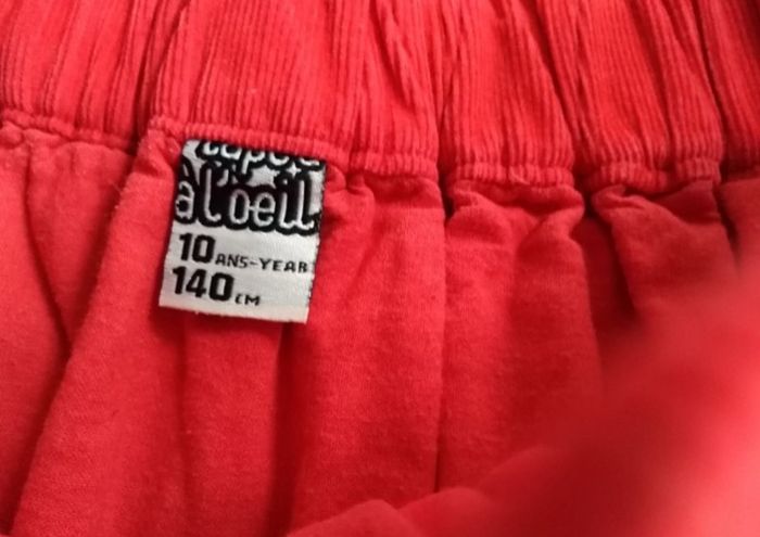 Magnifique jupe en velours rouge orangé - photo numéro 3