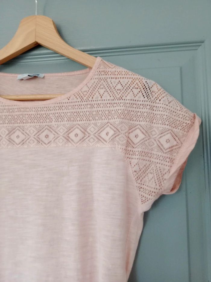 T-shirt fille 16 ans rose pâle c48 - photo numéro 5