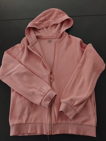 Gilet rose capuche