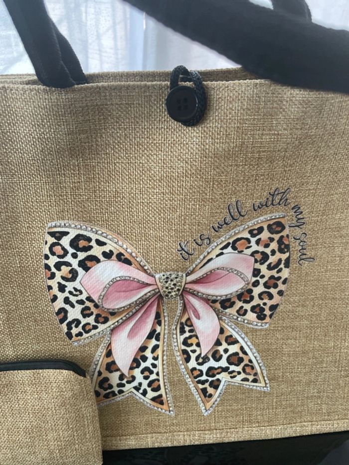 Sac de plage en toile de jute - photo numéro 7