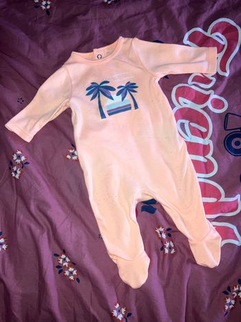 Pyjama orange Gemo 1 mois