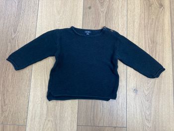 Pull fin bleu marine