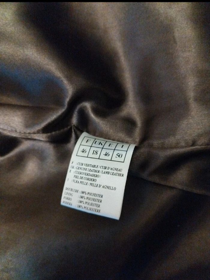 Veste en cuir ,  voir étiquette. - photo numéro 4