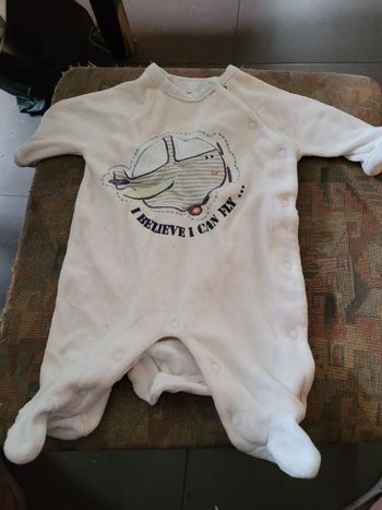 Pyjama velours kitchoun 1 mois