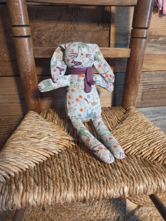 Peluche lapin petit bateau tbe - photo numéro 2