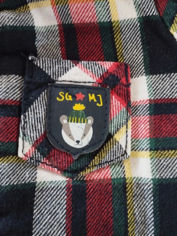 chemise à carreaux épaisse 3 mois - sergent major - photo numéro 3