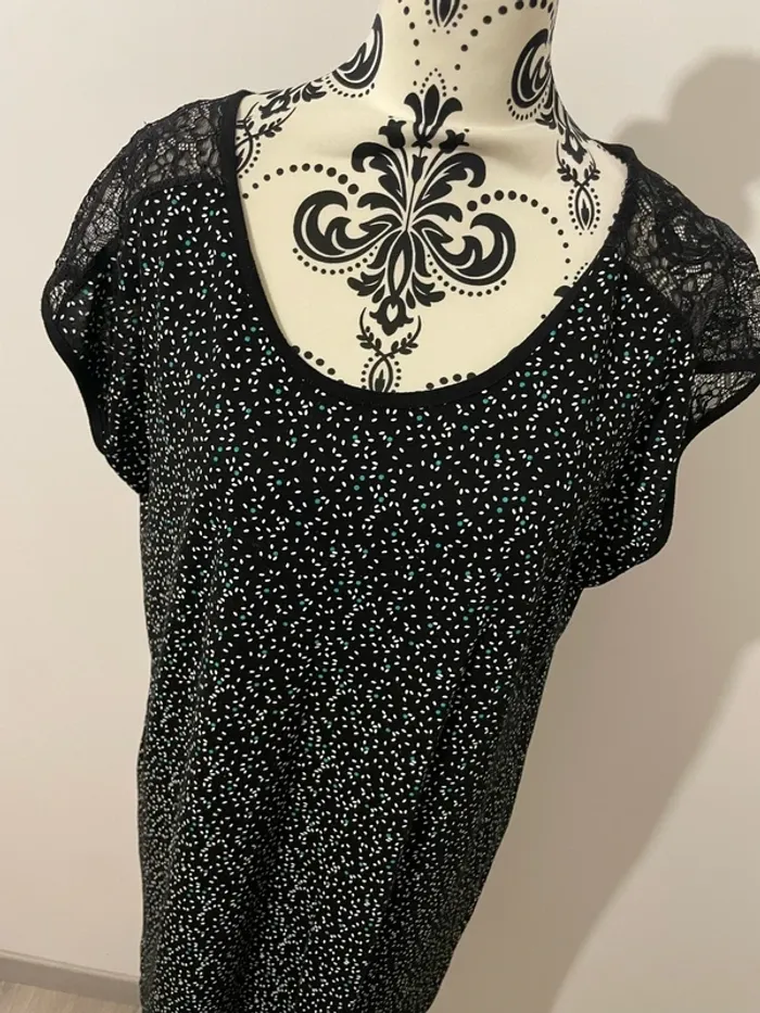 Robe noire à pois – La Halle – Taille XL – Élégante et confortable - photo numéro 2