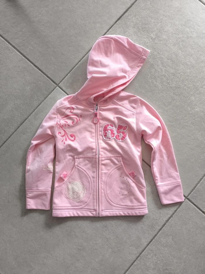 Veste à capuche pink bamboo 5 ans
