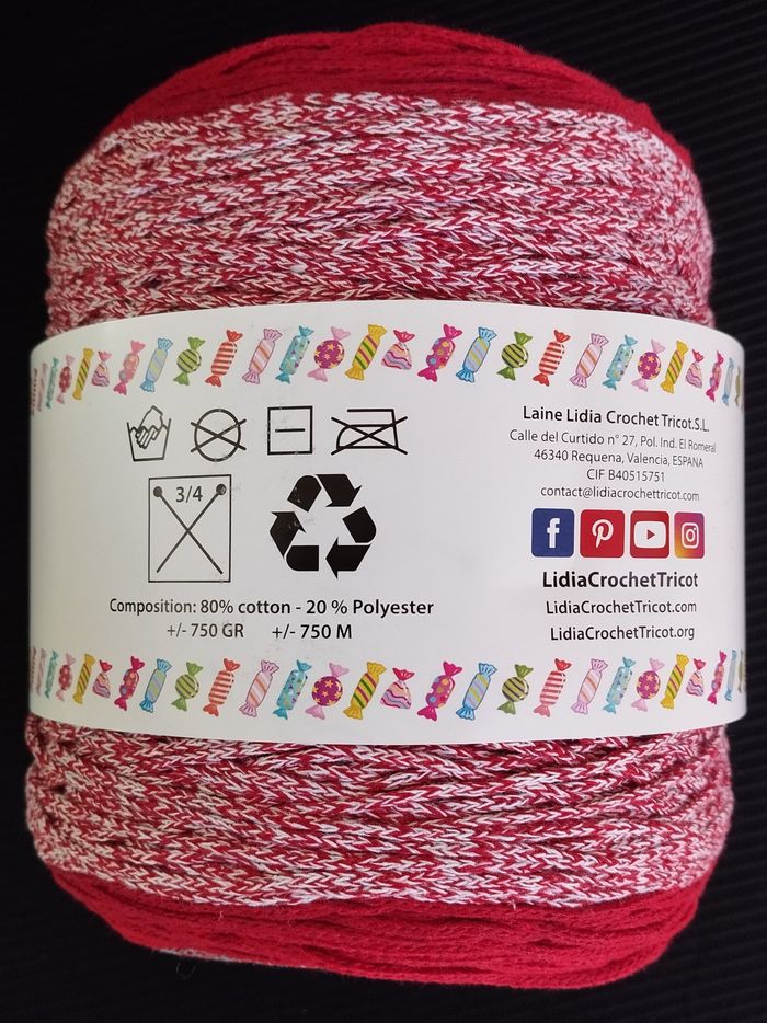 * 1 pelote fil de coton multicolore Candy Corde par Lidia Crochet #3 - photo numéro 3