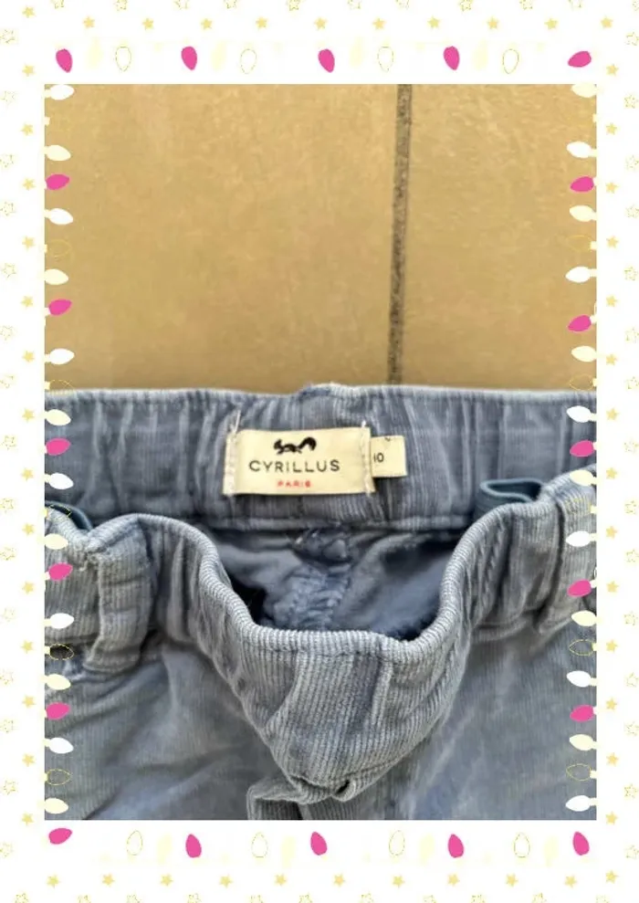 Pantalon slim bleu claire enfant fille 10 ans Cyrillus - photo numéro 3