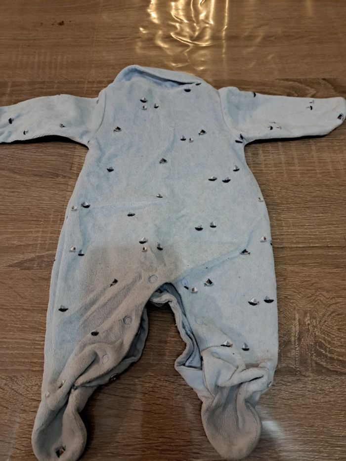 Pyjama bleu clair Absorba taille naissance - photo numéro 2