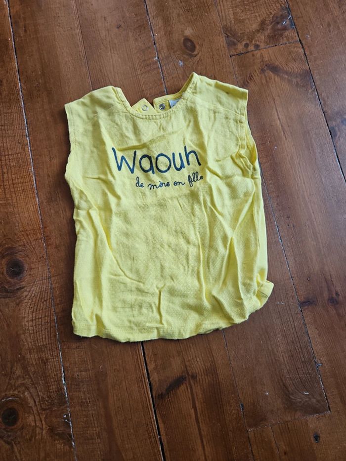 Lot débardeurs manches courtes 18 mois - photo numéro 3