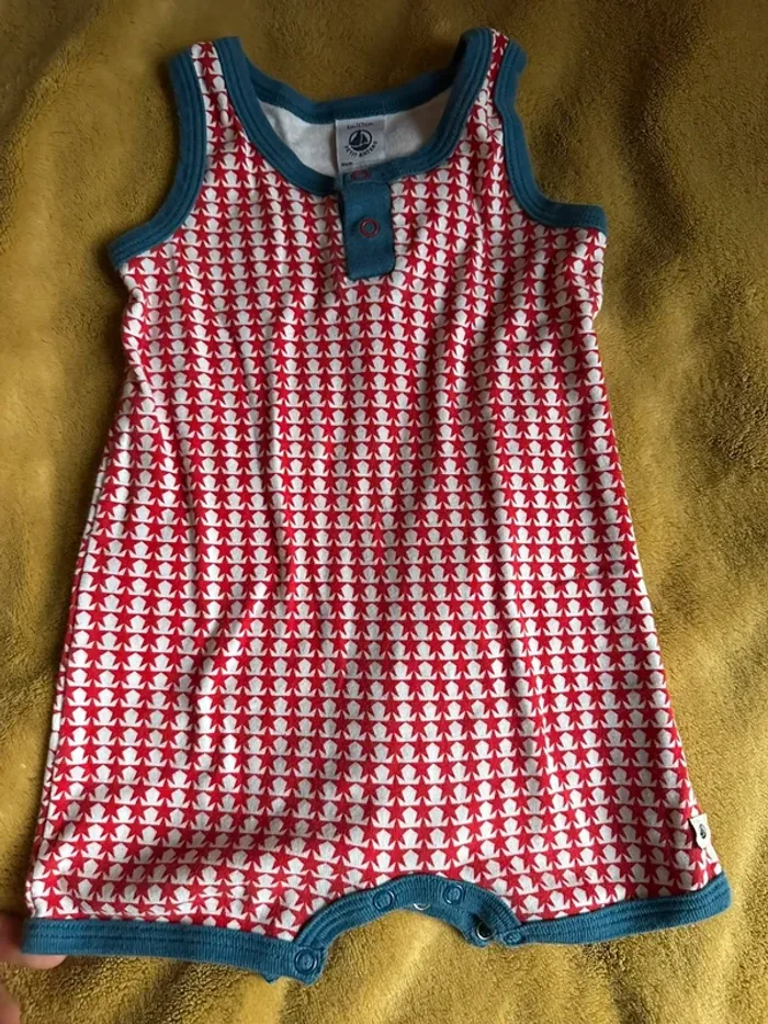 Lot de 4 combinaison short petit bateau 6 mois - photo numéro 8