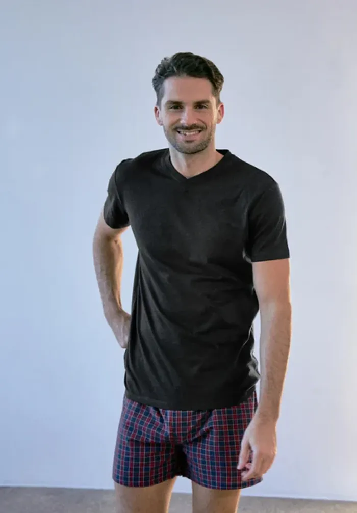 T-shirt col en V Danish Endurance noir homme Taille M Neuf - photo numéro 4