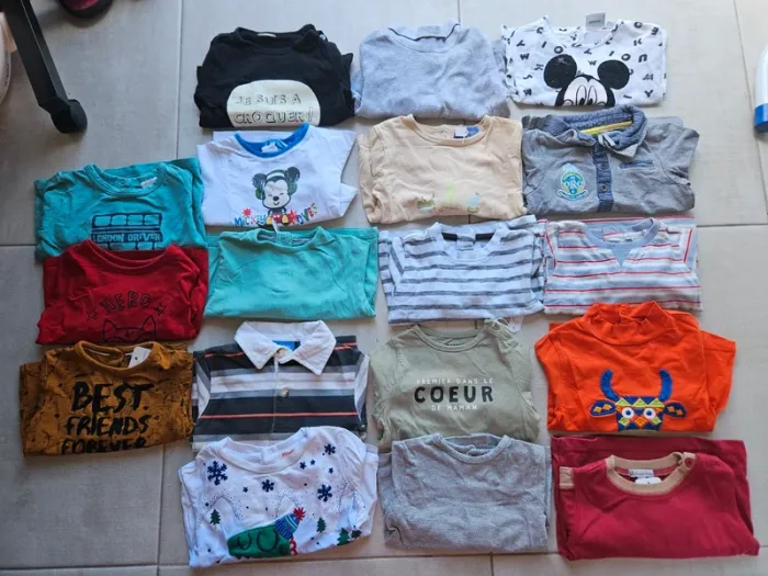 Lot 9 mois garçon 50 pièces