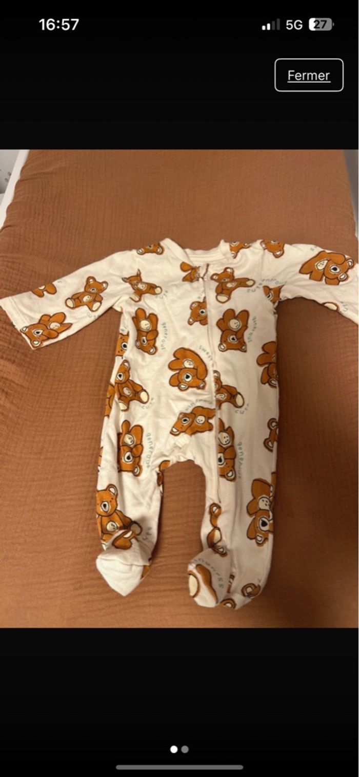 Pyjama 1 mois mixte lot