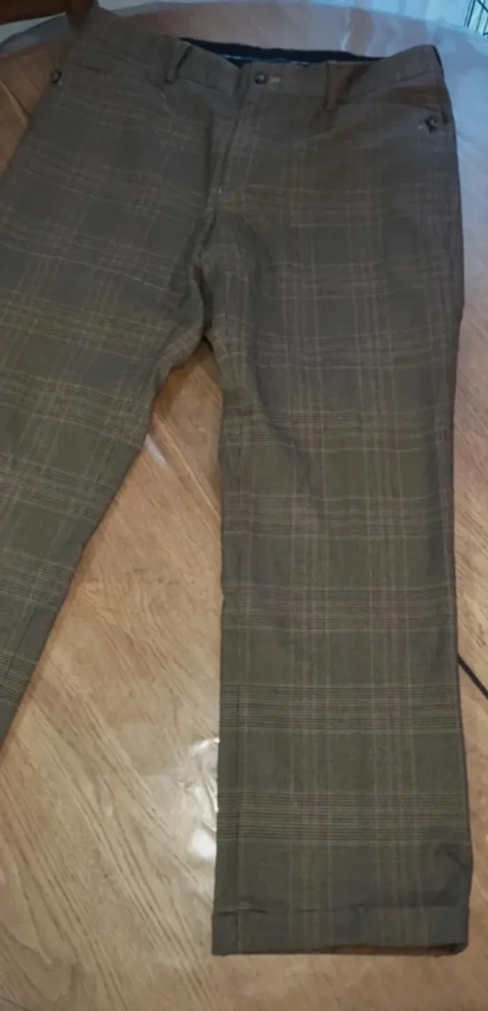 Pantalon habillé à carreaux zara man 46 - photo numéro 3