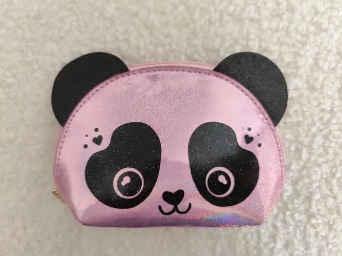 Lot de 2 porte monnaie fille panda chat neuf - photo numéro 2