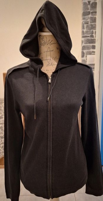 Veste à capuche zippée noire Ikks Men