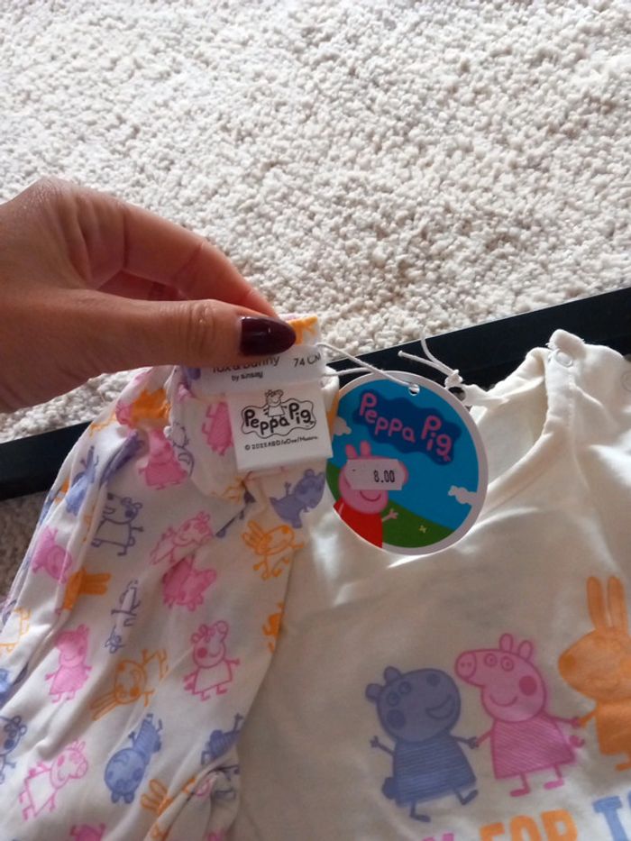 Pyjama ensemble peppa pig 6/9 mois - photo numéro 5
