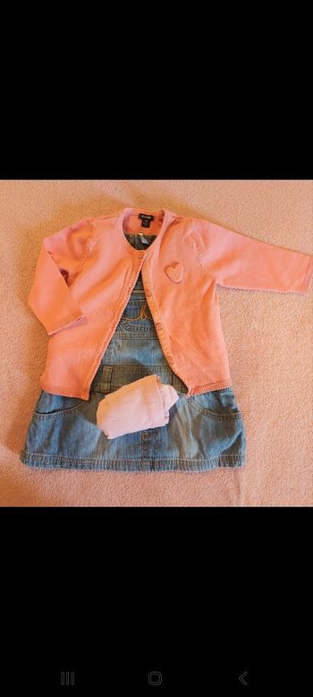 Ensemble : robe & gilet & collant