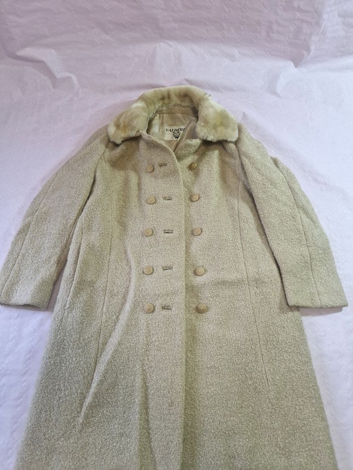Manteau long  , hiver  , femme , teddy  , Valbère  , vintage  , taille M - photo numéro 2