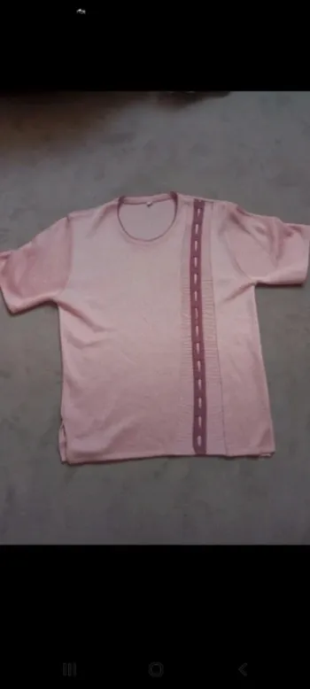 Pull d'été rose t.46
